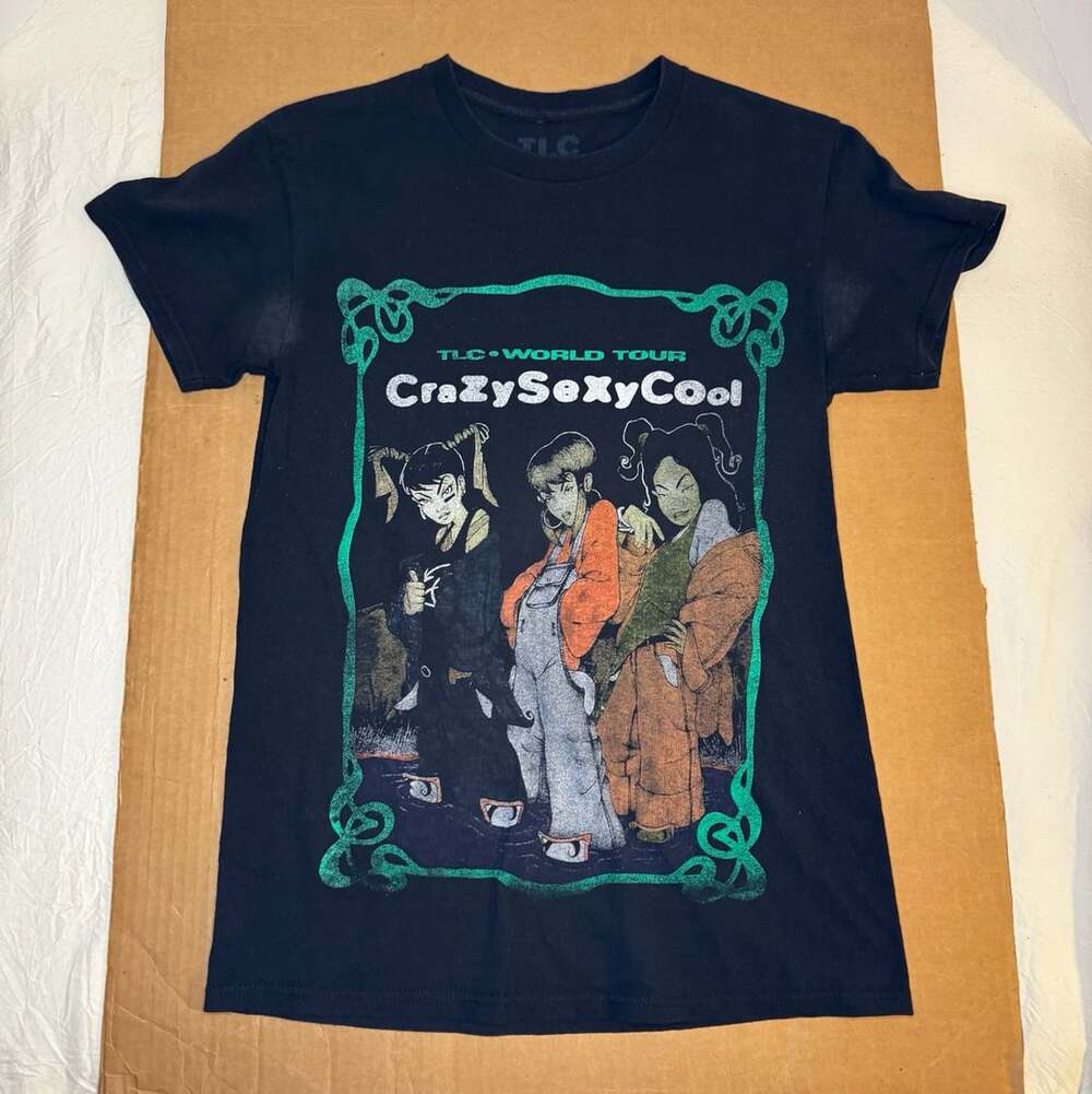 TLC CrazySexyCool World Tour Graphic T-Shirt Black S